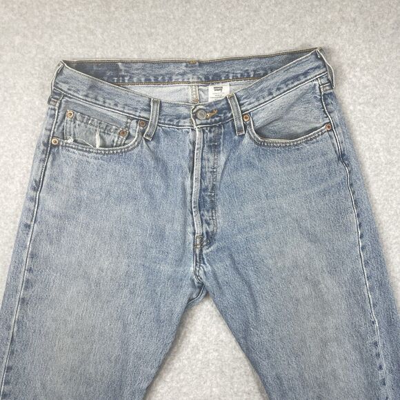 Levi’s 501 XX Vintage Jeans Men’s 34x30 Light Wash Distressed Skater Grunge Y2K - Picture 4 of 16